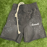 Abominable Rhinestone Sweatshorts “Grey”