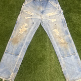 Carhartt Distressed Denim Double Knee Jeans “Blue”