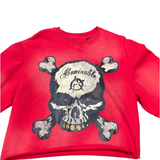 Abominable Skull Crossbones Tee “Red”