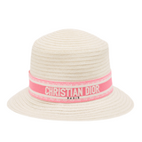 Dior Straw Bucket Hat “White/Pink”