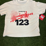 Rivington 123 Tee “White/Red”