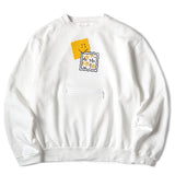 Kapital Squares Crewneck "White/Yellow"