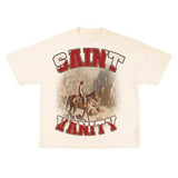 Saint Vanity Tee “Beige/Red”