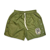 Saint Vanity Nylon Button Shorts “Green”