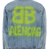 Balenciaga BB Sprayed Oversized Denim Jacket